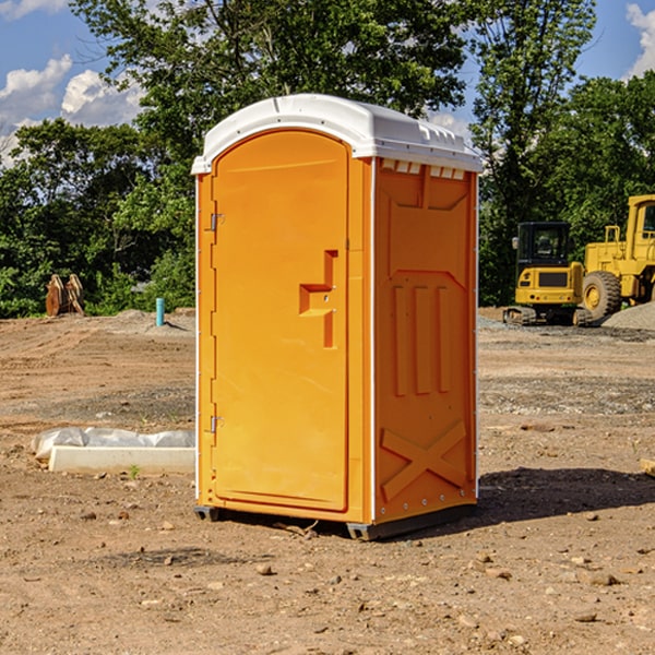 how often are the portable restrooms cleaned and serviced during a rental period in Railroad Pennsylvania